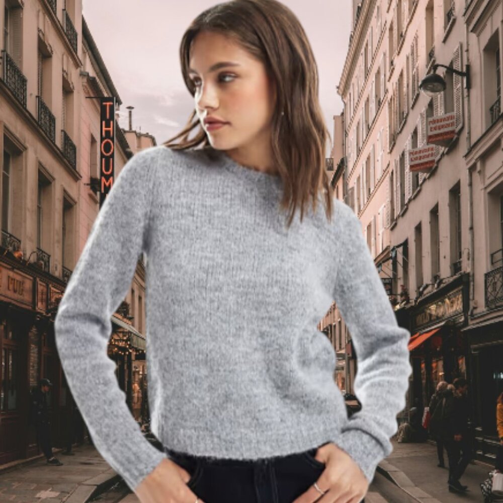 Vero Moda Knit Sweater in Heather Gray